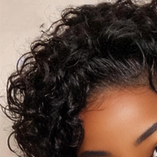 Perruque synthétique Afro courte bouclée pour femmes, duveteuse, aspect naturel, Fiber de haute température, résistante à la chaleur, cheveux synthétiques ondulés noirs pour dames