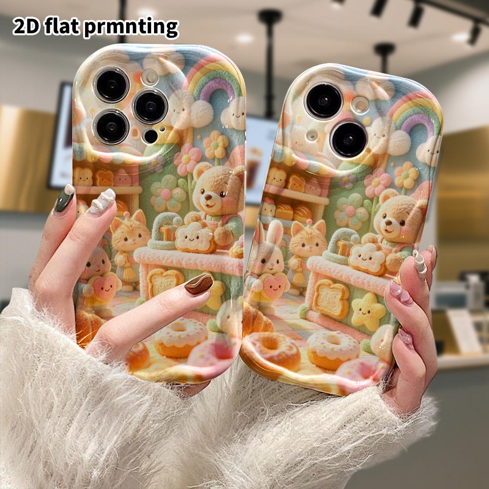 Phone Case: 2D flat, fits iPhone 18, 17, 16, 15, 14, 13, 12Pro protective case, Animal Bakery, perfect Christmas and Halloween holiday gift