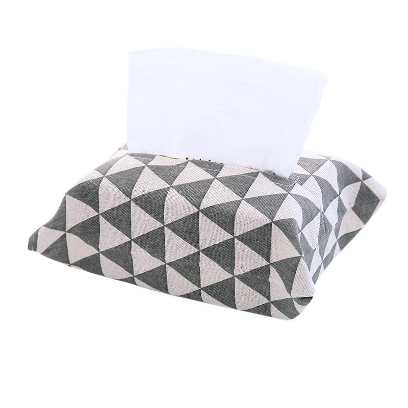 

Коробка для салфеток из хлопка и льна Коробка для салфеток Сумка для хранения скатертей Бумажный пакет Triangle серый