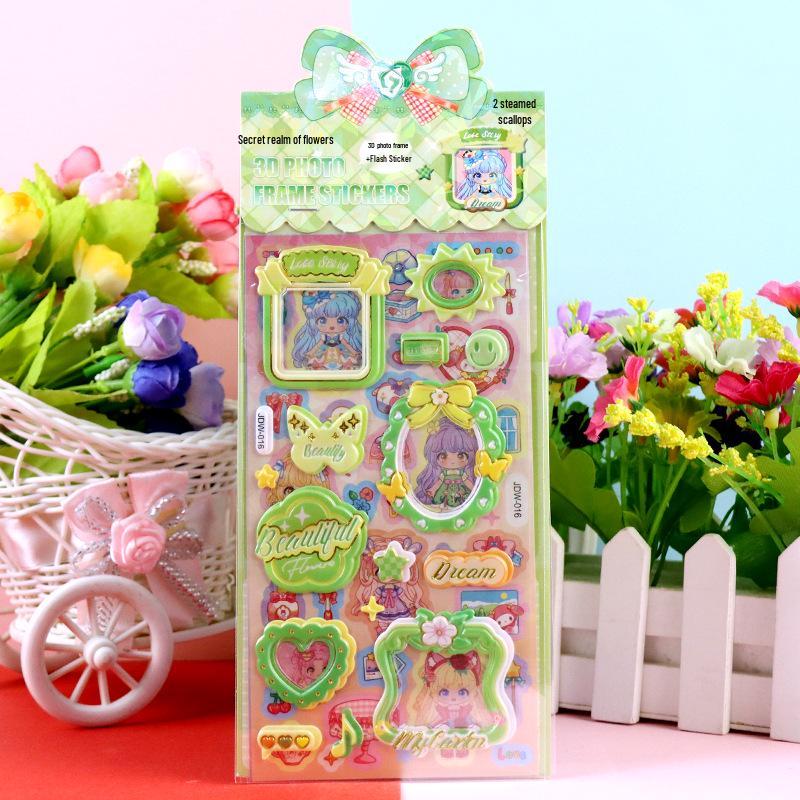 מדבקות תלת-ממד בשכבה כפולה: קפיברה, לבוב, דוב תות, קורומי, מלודי שלי