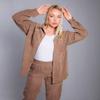 Women's Loose Fit Two-piece suit Long Sleeve Blouse Elastic Waist Joggers