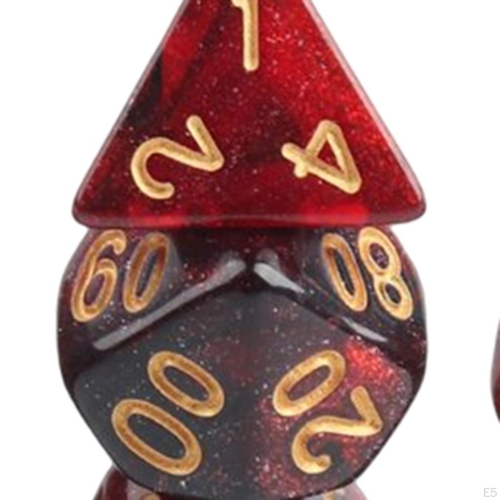 7 Pieces Acrylic Polyhedral Family Table Game for Gathering Board Cafe