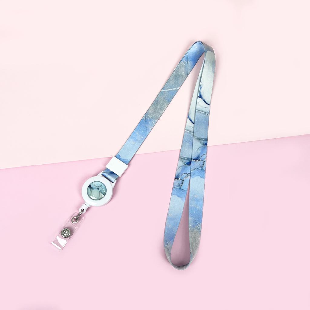 Cartoon Teleskopische Leichtziehbare Schnalle Lanyard Studenten Anti-Verlust Kartenhalter Halsband Langes Seil Arbeits Namensschild Namensschild Lanyard
