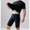 Li Ning Sports Casual Simple Solid Color Swim Trunks Men swimwear Black LSKW102-1