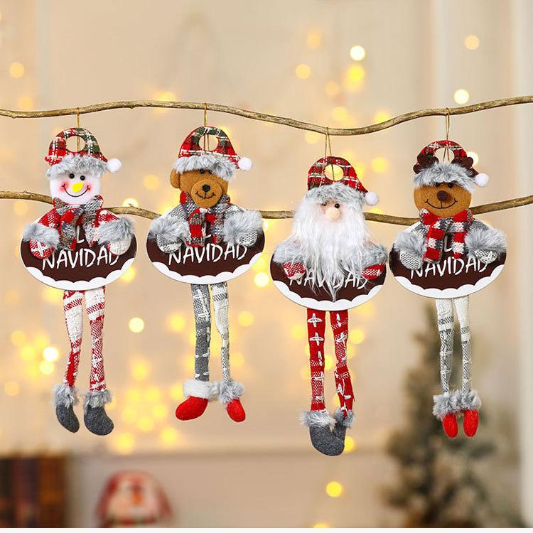Santa, Snowman & Reindeer Plush Ornaments - Christmas Tree Decorations & Gifts