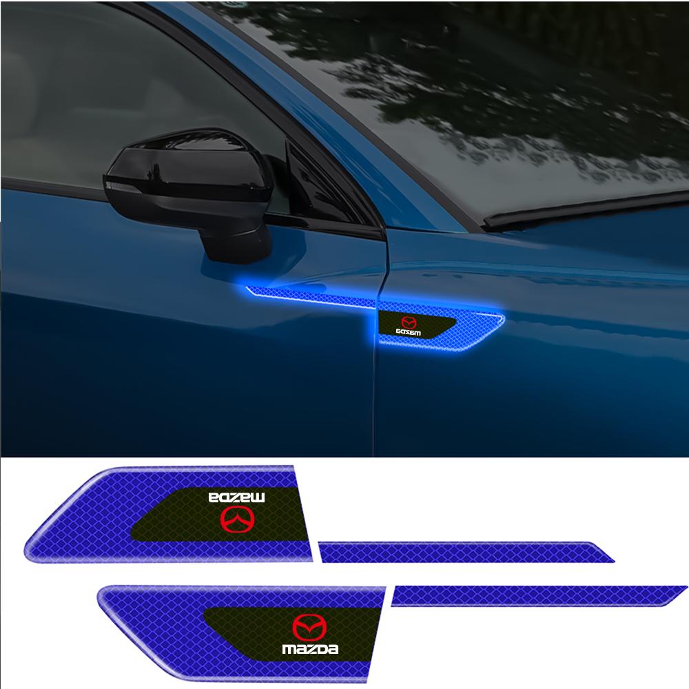 Car Accessories PVC Warning Emblem Fender Safety Anti-collision Sticker For Mazda 3 5 7 Axela Atenza CX-3 CX9 CX4 CX-8 valve cap d3