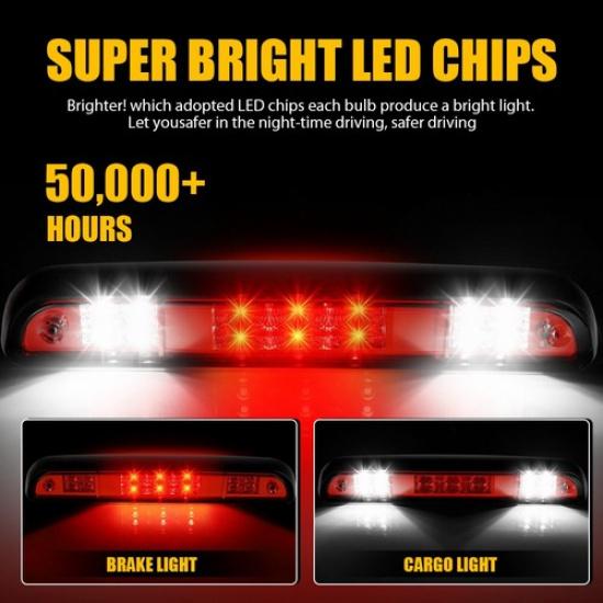 LED Third Light Brake Rear Lamp Cargo Red For White F150 F250 F350 Ford BRONCO