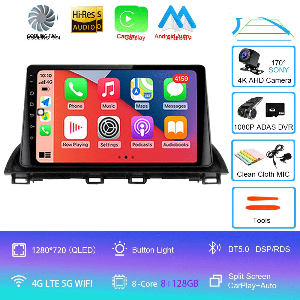 Android 14 Video Player Car Radio For Mazda 3 Axela 2014 - 2019 Multimedia Radio Player GPS Stereo Audio Head Unit 2DIN DVD