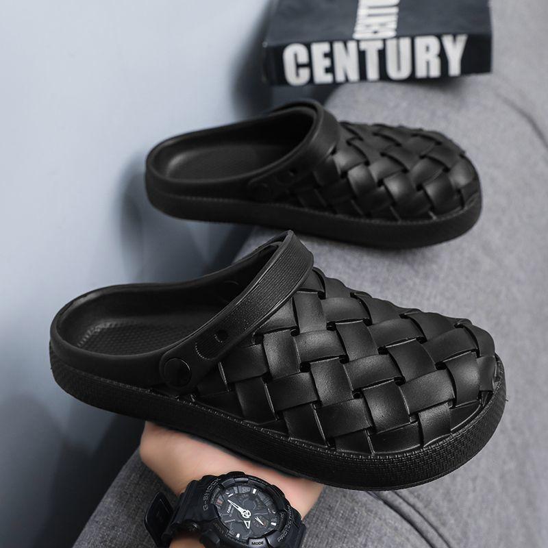 [25 New] One pedal of non-slip men's cool slippers can wear outdoor hole shoes when driving
