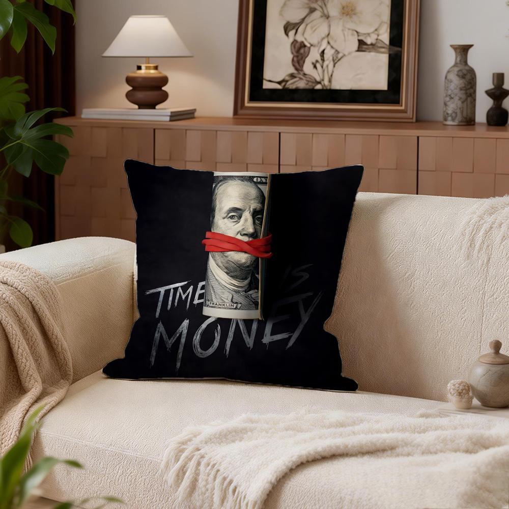 

Comedy Time is Money Cushion Cover Cushion Cover Set 4Pcs 50x50 45x45 40x40 Pillowcase Decorative Sofa Home Decor 30X30cm