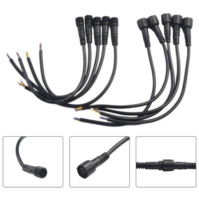 5 Pairs IP65 Waterproof 2/3-Pin 22AWG Wire LED Male And Female Cable Connector LED Light Bar Connector General DC Interface