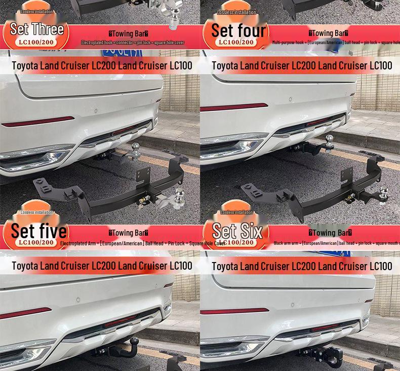 Compatible Tow Hook for Toyota LX570, Land Cruiser LC200, and FJ Modified Trailer Bars