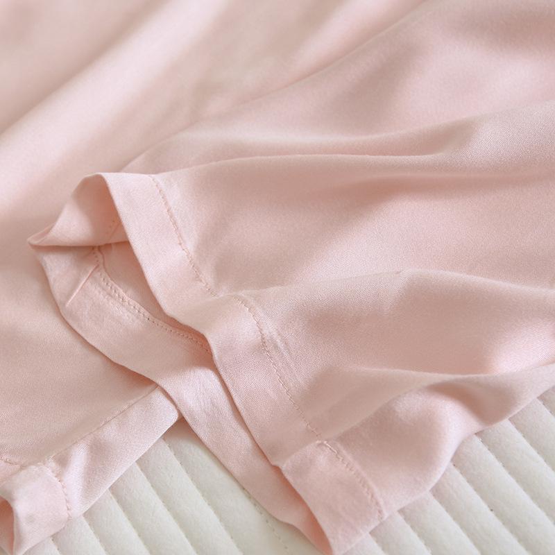 Premium Cotton Silk Satin Couple Pajamas: Women's Spring/Summer Set and Men's Long Sleeve Pants Set