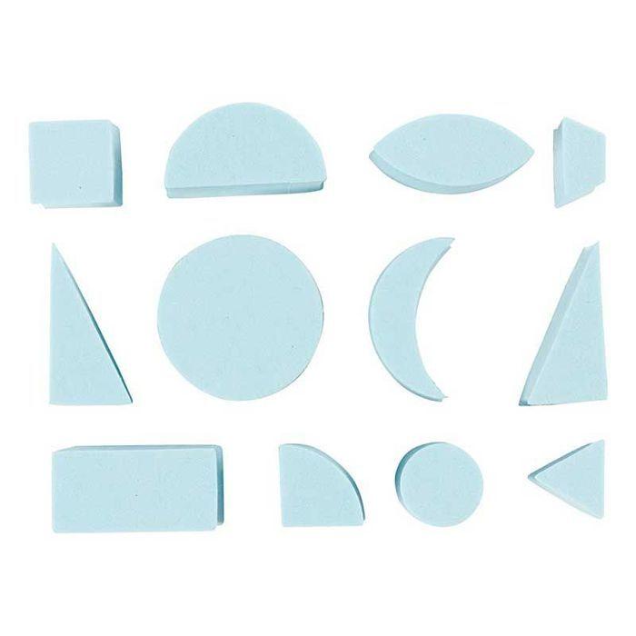 12 EVA Foam Stamps - Geometric Shapes