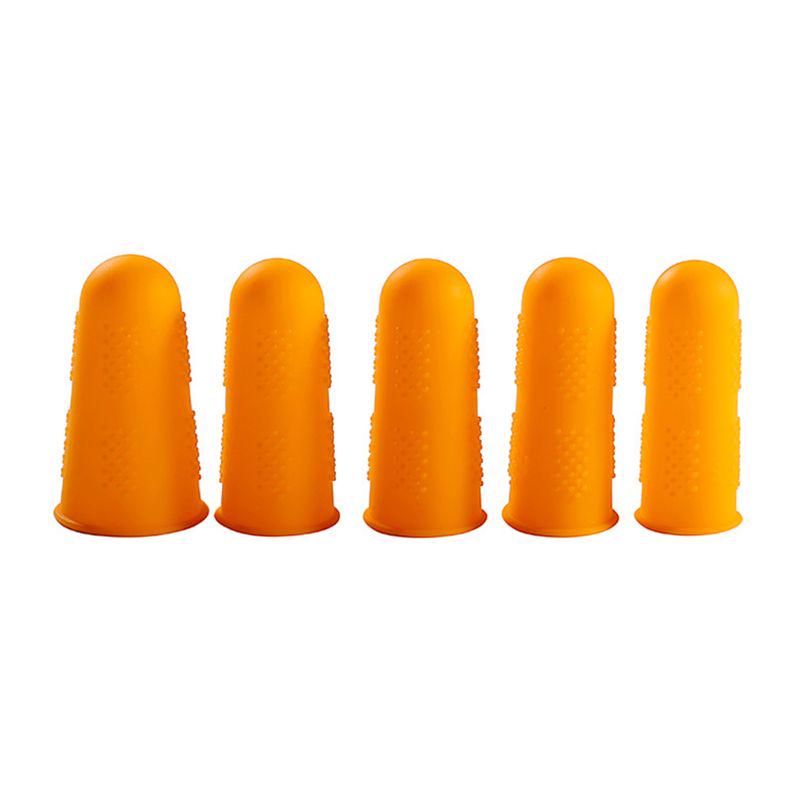 5Pcs/set Non-slip Silicone Finger Cover Cap Heat Insulation Finger Guard Protectors for Scrapbooking Crafts Ironing