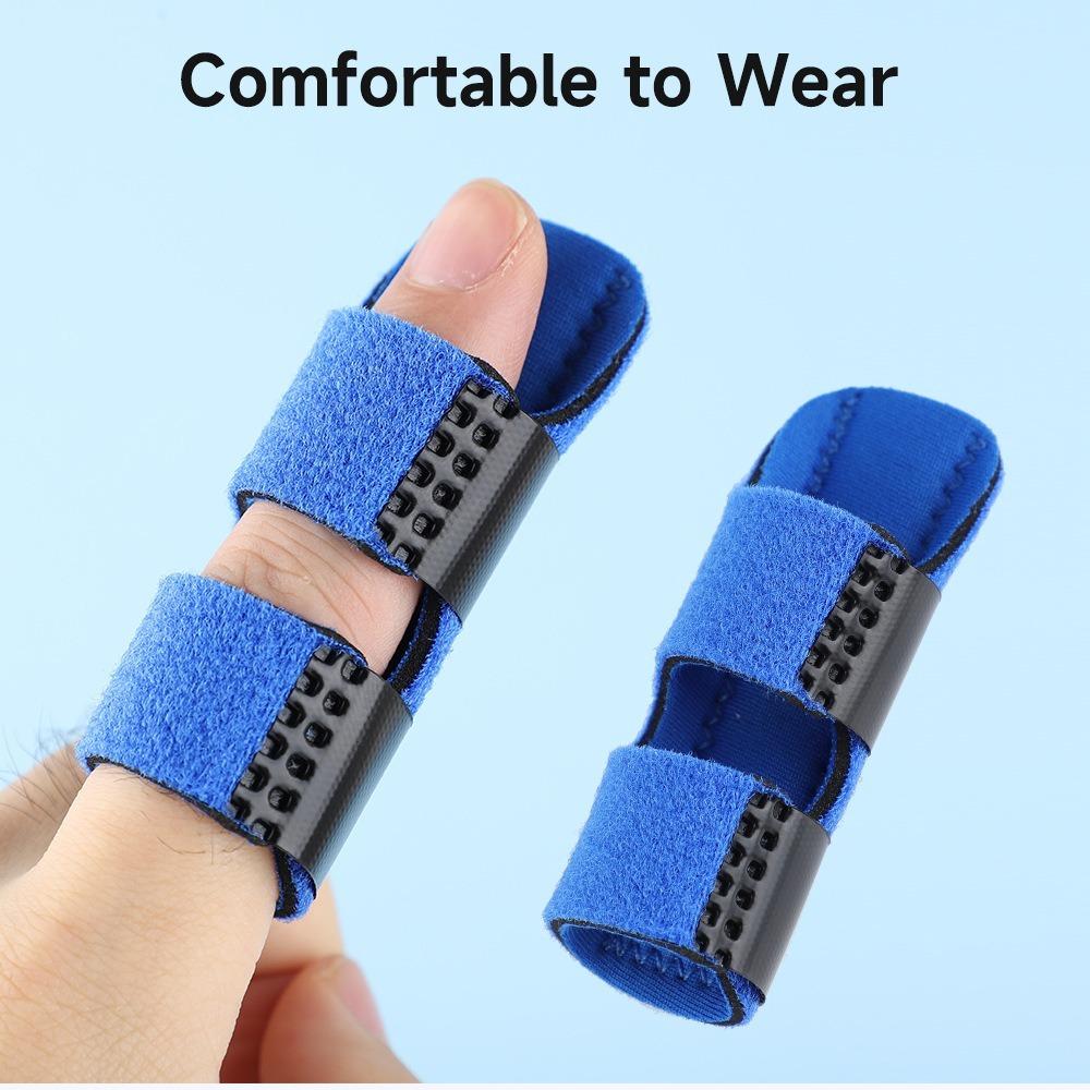 1Pc Finger Splint With Aluminum Strip Finger Correction Fixation Protector Soft Breathable Hand Protection Healthy Care