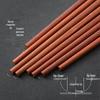Suncha Natural Solid Wood Carved Chopsticks, 10-Pair Set