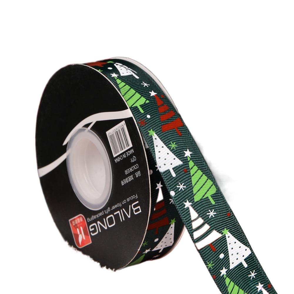 2.5cm Christmas Flower Packaging Gift Ribbon Bouquet Gold Hot Stamping Ribbon Ribbon Floral Packaging Material