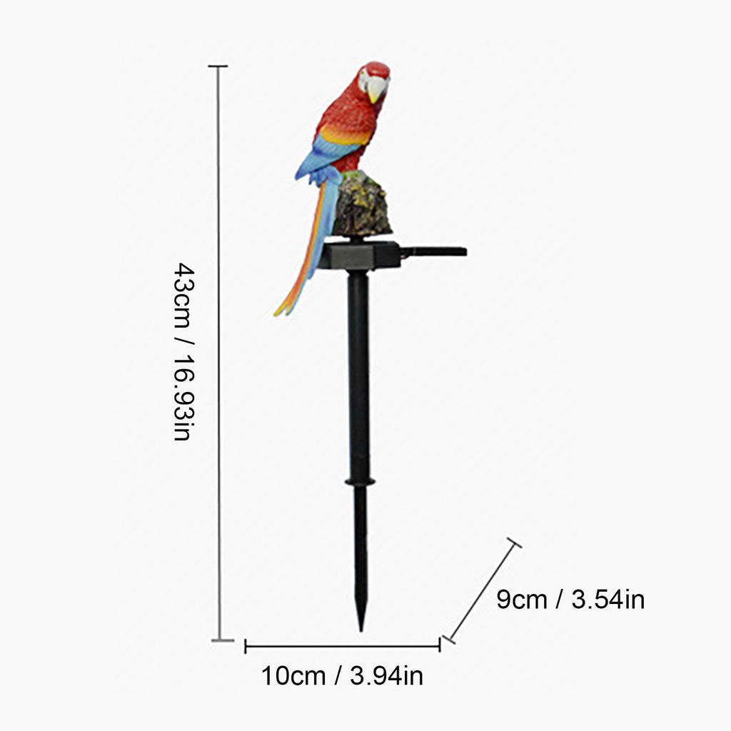 Zahradní dekorace Resin Parrot Solární světlo Garden Light