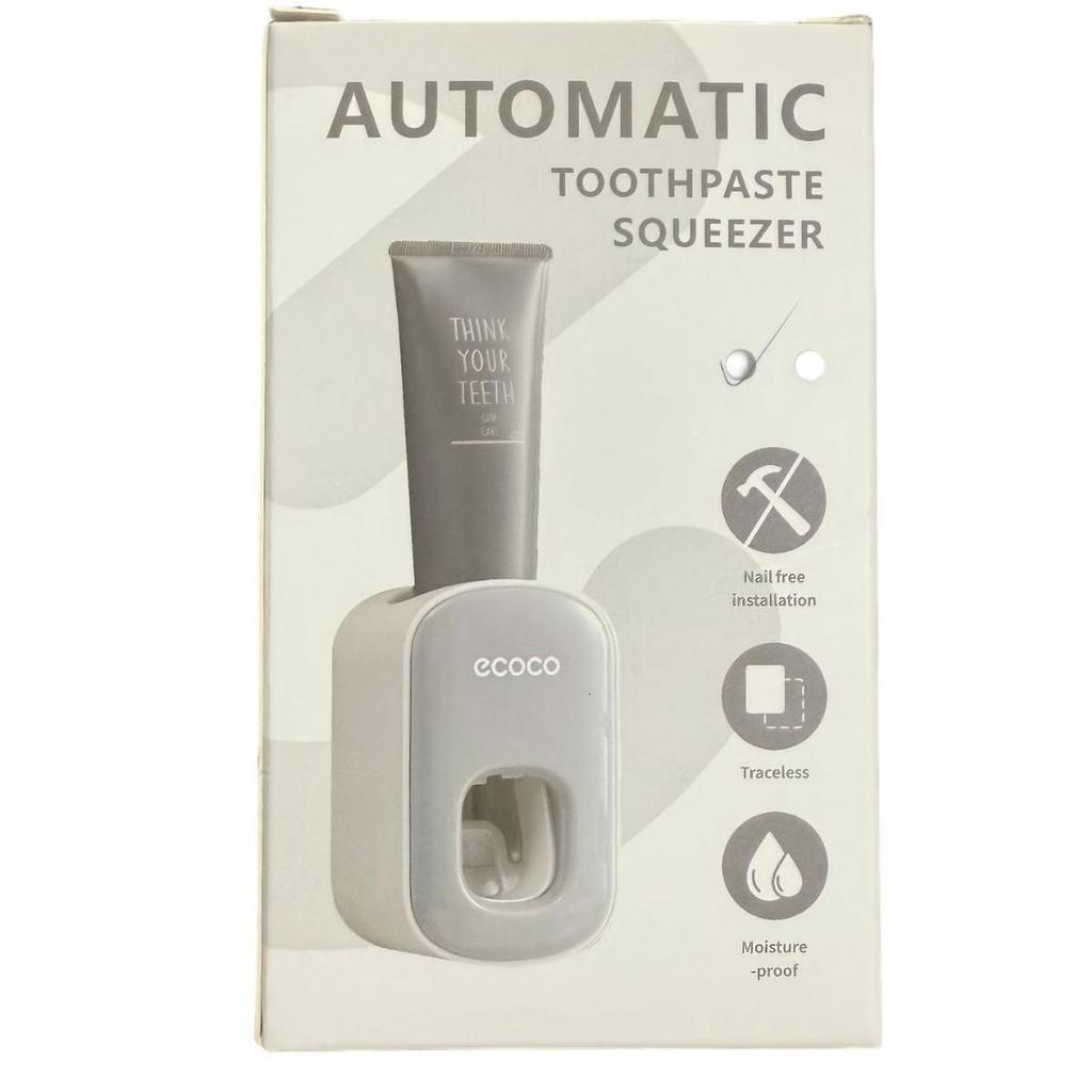 Yikoko Wall-Mounted Automatic Toothpaste Dispenser & Toothbrush Holder