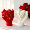 Heart Candle Mold Hand Holding Heart Silicone Mold DIY Aromatherapy Plaster Craft Home Decor Gift