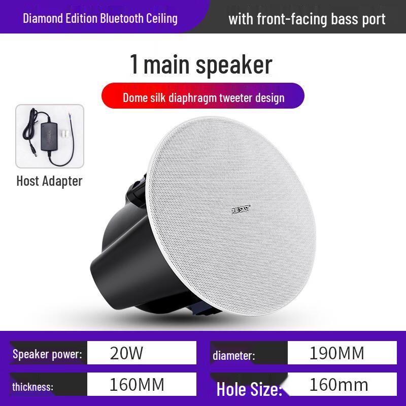 Xianke S3D Wireless Bluetooth Ceiling Speaker System CN plug (adapter included)