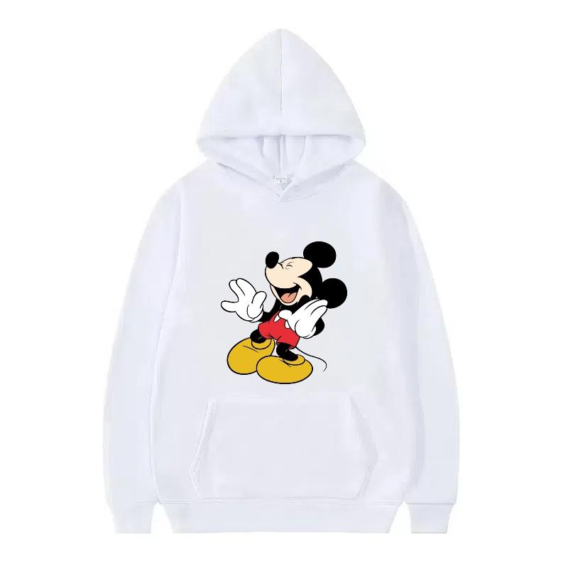 Disney Mickey Mouse Pattern Woman Streetwear Loose Grey Winter Tops Clothes Pullovers Ladies Cheap 90s Hoodies Men Sweatshirts