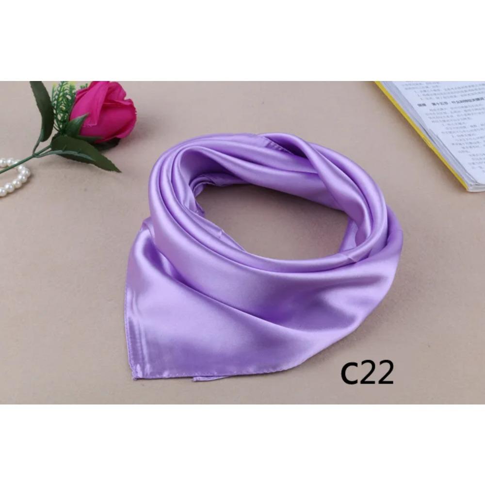 WZCX 60*60cm Damen Einfarbig Seidenschal Frühling Herbst Mode Neu Einfache Quadratische Schals für Damen Damenschal