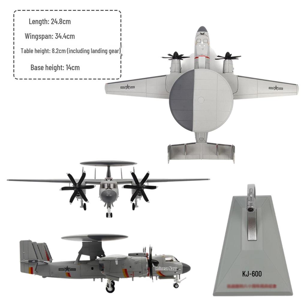 Telbo Kongjing 600 Carrier-borne Early Warning Aircraft Model - KJ200 500 2000, Alloy Military Aircraft Ornament