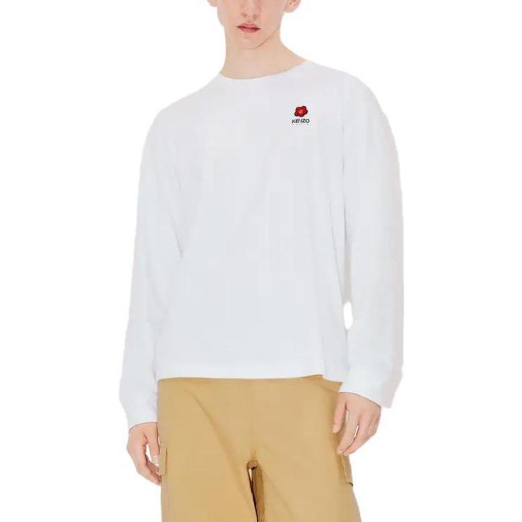 KENZO T Shirts Men's White Crew Neck Moderate Straight Fit FD55TS4444SG-01