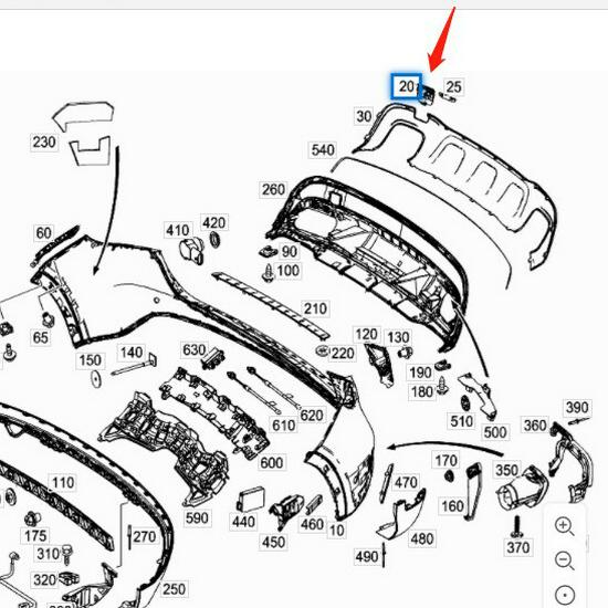 Electroplated Rear Bumper Tow Hook Cover for Mercedes-Benz GLA W156
