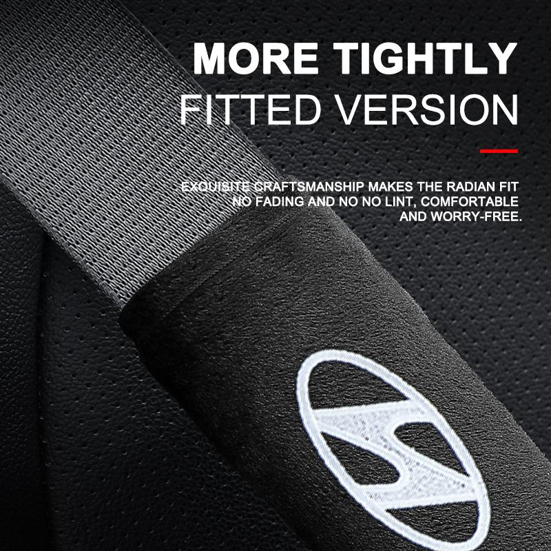 2Pcs Car Seat Shoulder Belt Cover Protector Pad Auto Accessories For Hyundai Tucson Solaris I30 Creta IX35 I40 IX20 Veloster