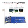 Cablecc NGFF Key B+M Dual SATA SSD To PCI-E 1x Motherboard Desktop Adapter Converter SSD Card JMB 582 2280