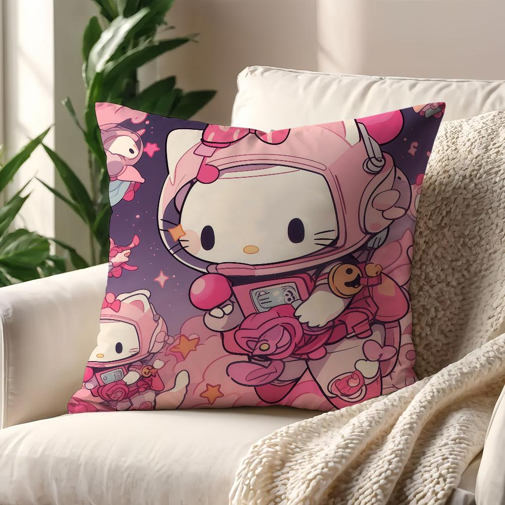 Kawaii HHello KKittyY Pink cushion cover For Pillow Printing Sofa Decoration HomeCar Room Coffee Shop Office NordicSimplicity