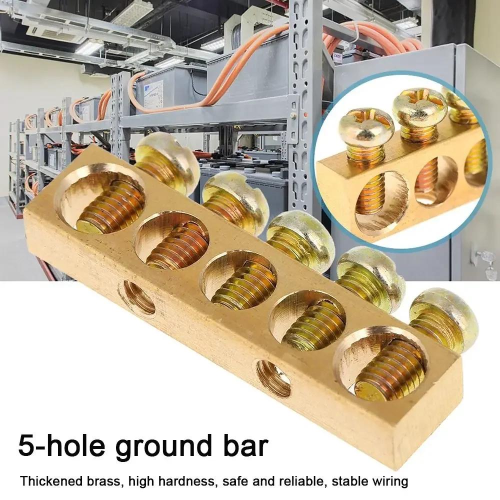 Electrical Connectors Copper Wire Connector Multi-specification With Hole Screw Brass Connection Row Terminal Block Electrical