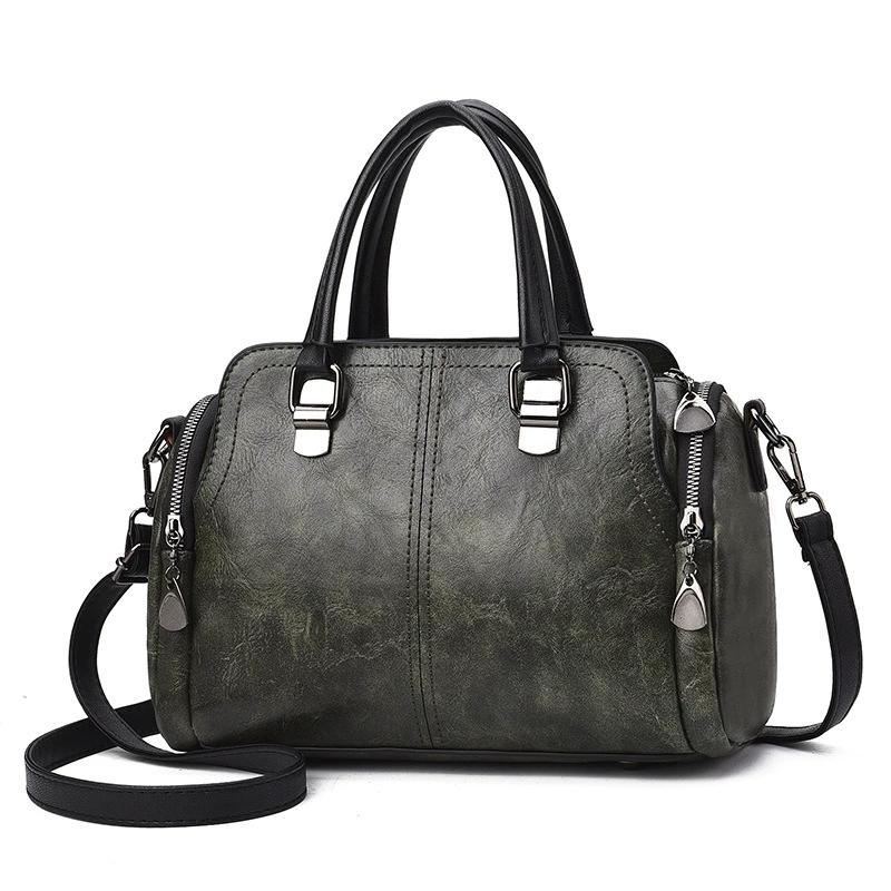 Women's Bag 2025 New Fashion Handbag Middle-aged Women's Bag Large-capacity Soft Leather Mother Shoulder Messenger Bag