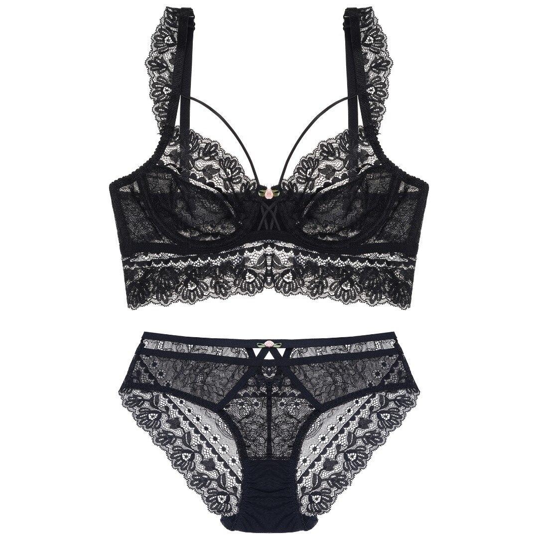 

Ультратонкий жіночий бюстгальтер з французьким мереживом Push Up Сексуальна нижня білизна з порожнистими квітами і вишивкою Нижня білизна на кісточках Бюстгальтер без рукавів 85D