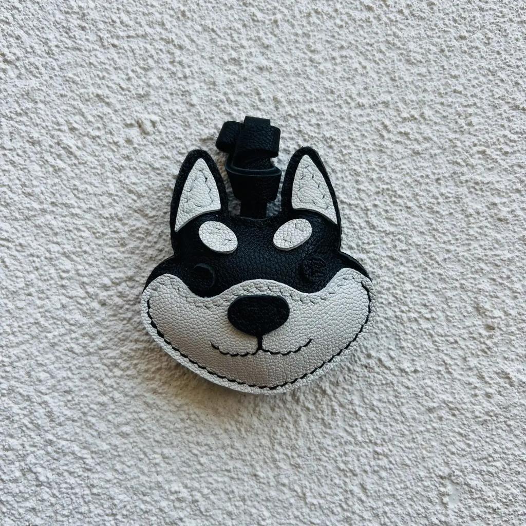 15 Styles Brand Latest Cowhide Bag Pendant & Accessories, Puppy Theme High Quality Key Chain Backpack Charms, Diy Bag Decor Gift
