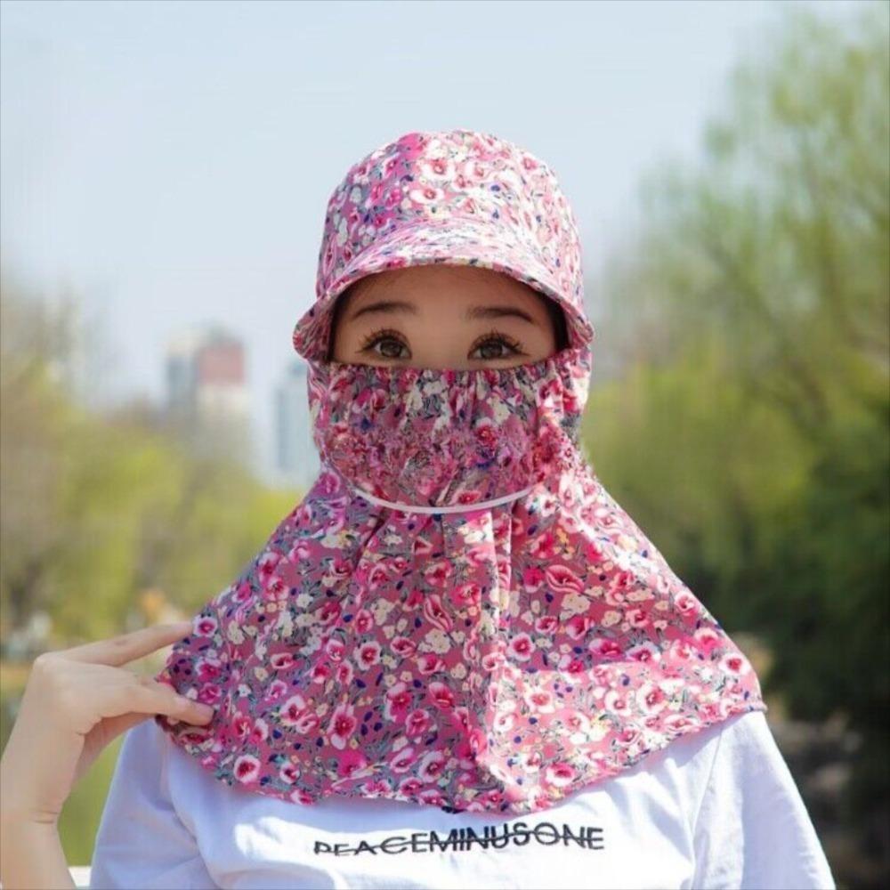 Wide Brim Tea Picking Cap Anti-UV Sunscreen Hat Fashion Women's Ponytail Hat  Outdoor