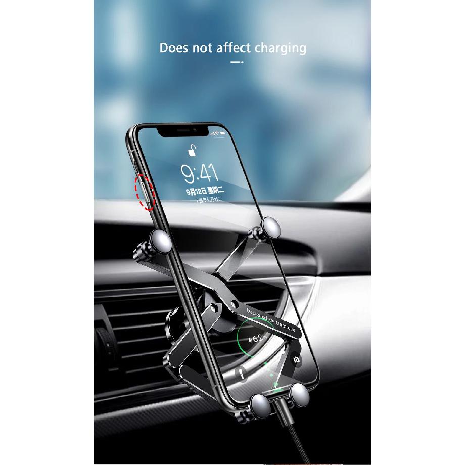 Gravity Car Phone Holder Cell Phone Stand Support GPS Telefon Mount For iPhone 12 13 Pro Max Xiaomi Mobile Phone Charging Holder