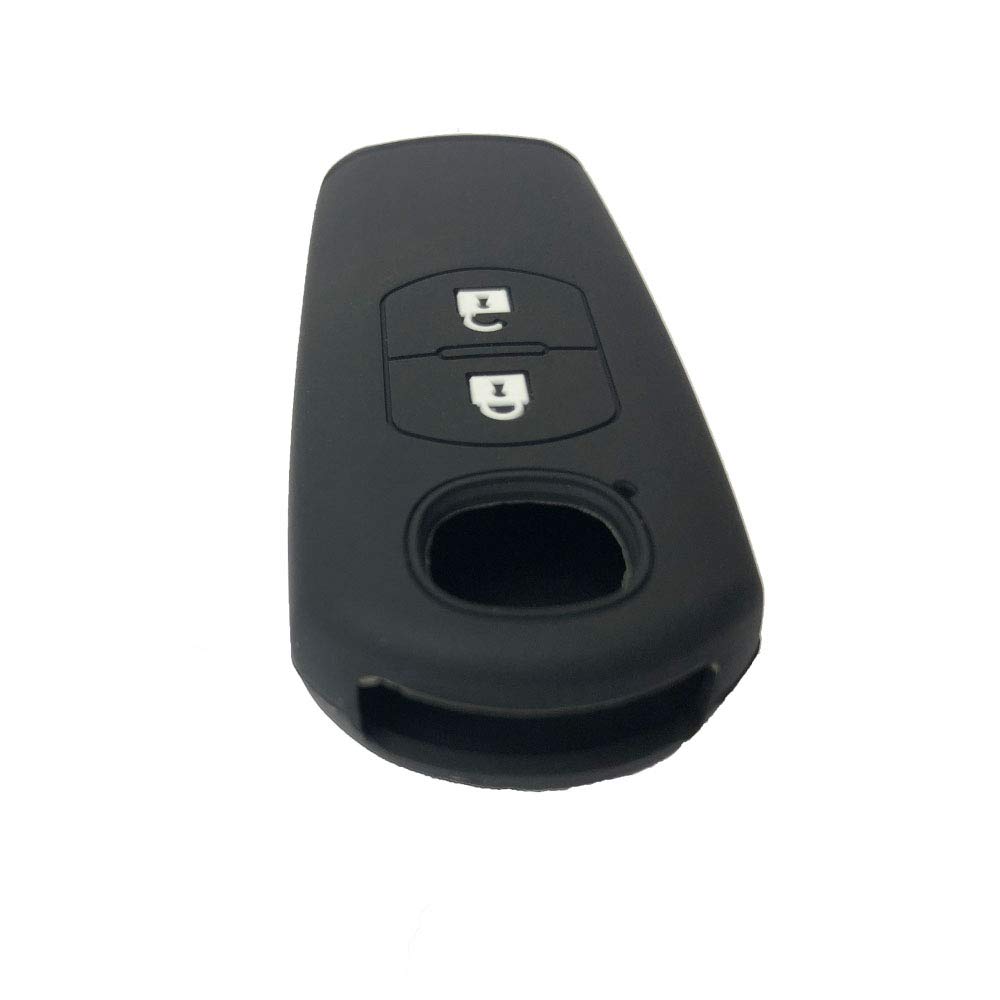ZIAN Mazda Car Smart Key Silicone Cover for Demio Key Case CX-5/CX5/CX-3/CX3/New (MY-MZD2J) (Black)
