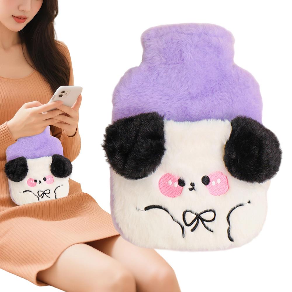 Hot Water Bottle With Cover Plush Hand Foot Warmer Heating Water Bottle For Women Men Student Child Menstrual Period Abdomen