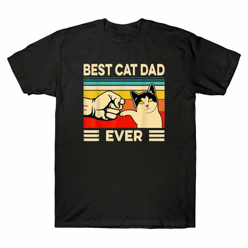 Cat Tee Ever Retro Unisexs Funny Cat Top Dad Father Best Dad Gift TShirt Vintage S