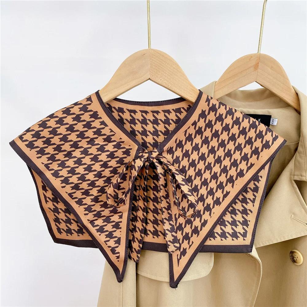 Fake Collars for Women Detachable Lapel Shirt Bowknots Small Scarf Girls Summer Dress False Collar Neckwear Cape Corbatas