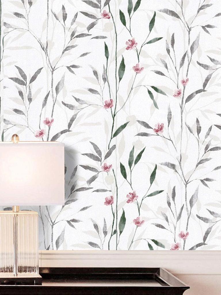 Vinyl Floral Leaf Peel and Stick Wallpaper Self Adhesive Contact Paper Removable Waterproof Wallpaper For Furniture Renovation