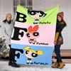 1PC The Powerpuff Girls printed blanket, all season lightweight home office outdoor nap multifunctional blanket A2