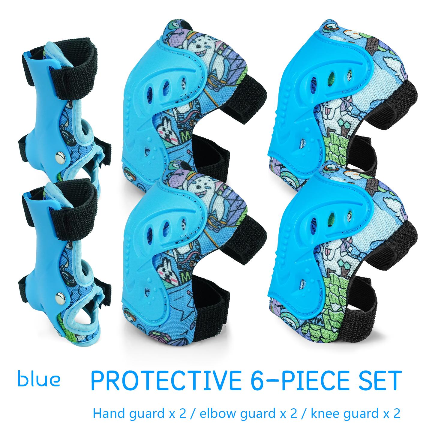 Roller Skate Protective Gear Set Children Knee Elbow Pads Adjustable Skate Guards for Kids Beginners Aggressive