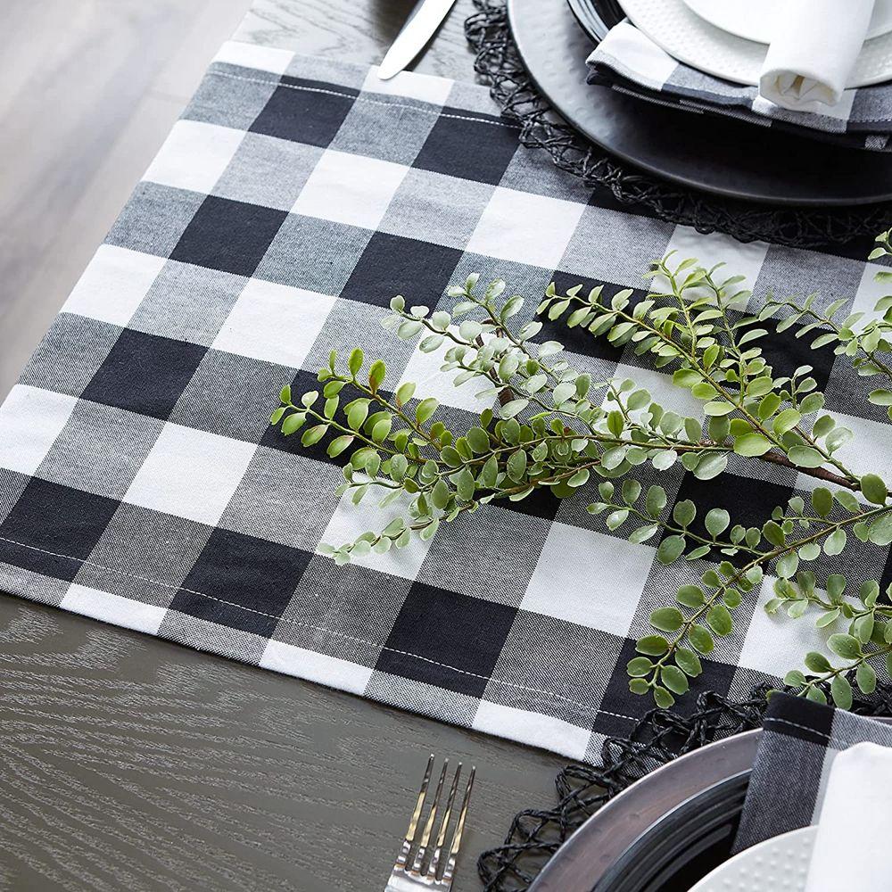 Dinner Merry Christmas Plaid Table Runner Christmas Table Runner Tablecloth Christmas Decoration