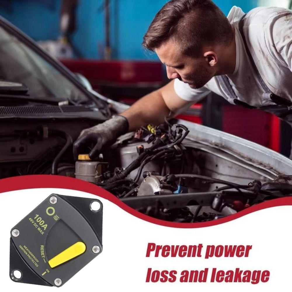 12V-48V DC Automotive Circuit Breaker 30A-300A Manual Reset Circuit Breaker  Marine Environments