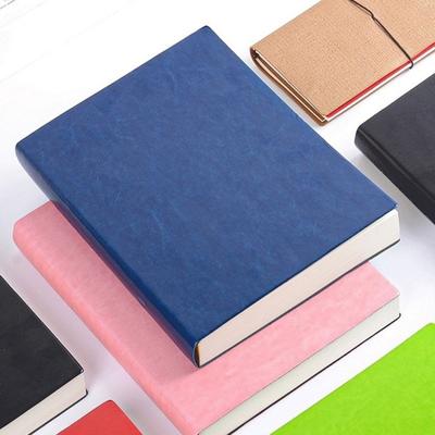 A5 5 Colors Large Business Diary Leather Soft Copy Notebook Increase Thick Notebook Kawaii